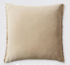 The Citizenry Naveta Handwoven Velvet 22 X 22 Pillow - Almond
