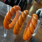 LOT OF 3 MATCHING THICK CABLE BAKELITE BANGLES VVG — photo 1