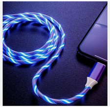 Flowing Light Up USB Sync Type-C Phone Charger Data Cable Fast Charging Cord