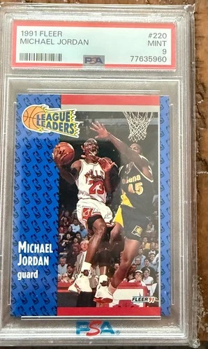 1991 Fleer #220 Michael Jordan HOF🔥🏀🐐 PSA 9 MINT