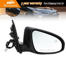 Power Mirror Right For 2014-19 Toyota Corolla Heated BSD Signal Light Paintable