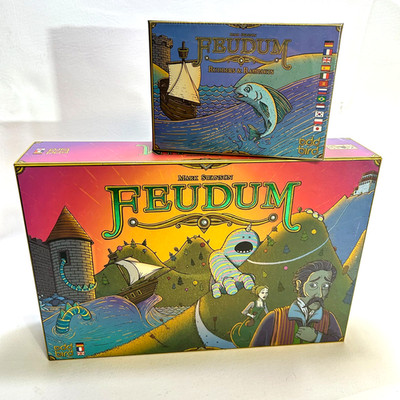 Feudum Board Game + Rudders & Ramparts Expansion Pack Strategy Game Brand New