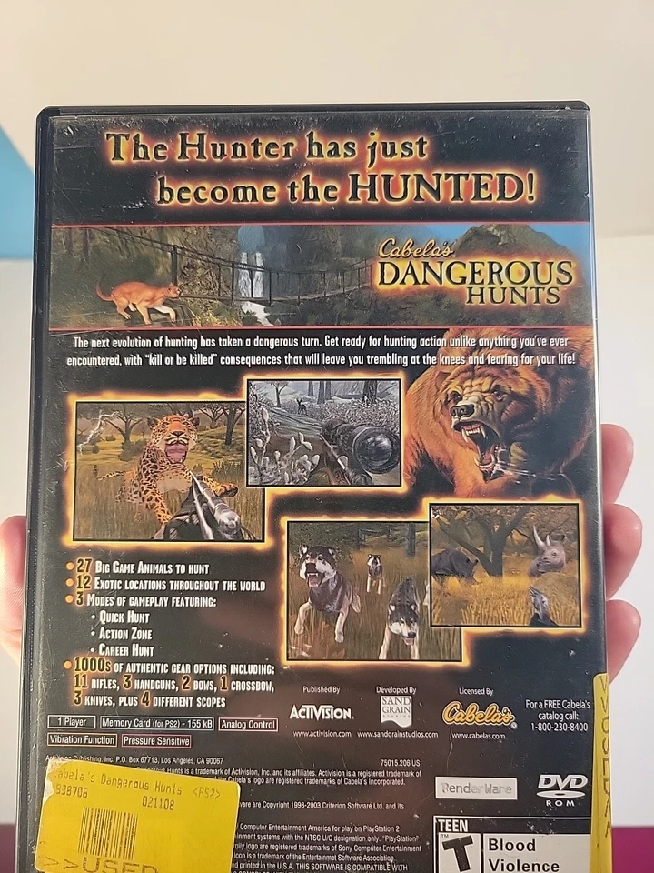 Cabela's Dangerous Hunts Sony PlayStation 2 PS2 Complete w/ Manual - Image 2 of 4