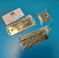 Image of Brass Ball Bearing Hinges 102x76mm 2pk Smith & Locke Grade 13 Fire Rated