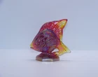 Fenton Red and Yellow Carnival Iridized Sunfish Angel Fish