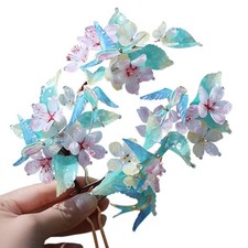 Women Chinese Ancient Swallow Flower Hairpin U-shaped Hanfu Cheongsam Hair Stick