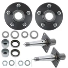 5 Lug 4.5" Bolt Trailer Hub Kit & 1.75 Circle #84 Spindle & Brake Flange
