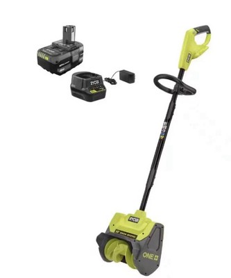RYOBI  18V 10 in. Cordless Electric Snow Shovel with 4.0 Ah Battery and Charger
