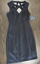 GUESS Women’s Front Crossed Strap Black Pencil Dress Size 8 (M)