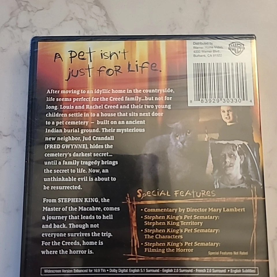 PET SEMATARY NEW sealed DVD WIDESCREEN SPECIAL COLLECTOR'S EDITION Stephen King - Image 3 of 4