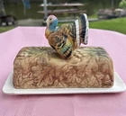 Vintage Napcoware made in Japan Turkey Covered Butter dish