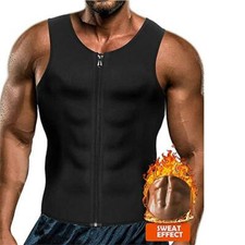 Mens Waist Trainer Sauna Vest Sweat Body Shaper Slimming Belt Weight Loss Corset