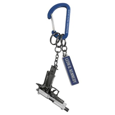 BIOHAZARD Resident Evil Death Island Leon Gun Keychain Carabiner