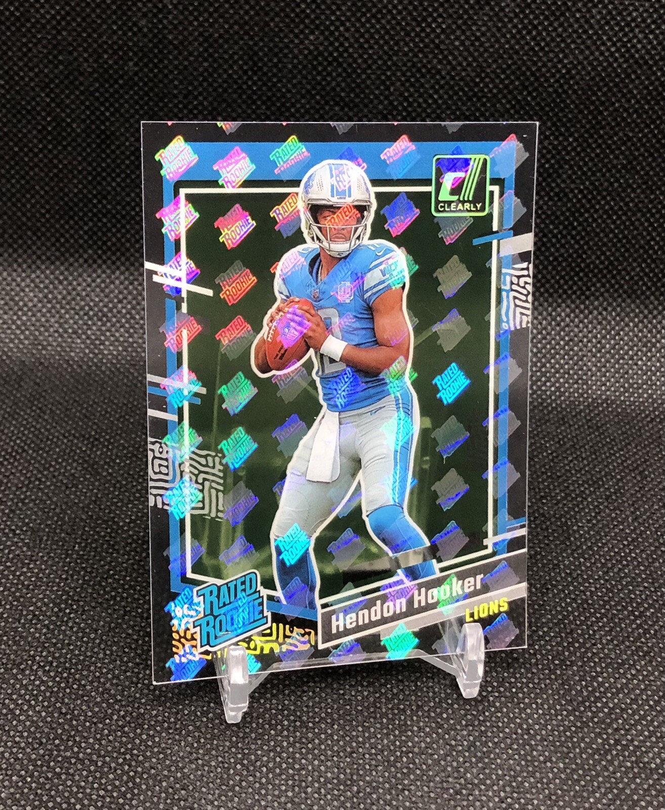 2023 Clearly Donruss Hendon Hooker RATED ROOKIE HOLO MOSAIC SSP CASE HIT RC #61