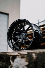 Aodhan Ds07 19x9.5 2219x11 22 5x114.3 Gloss Black Staggered Set Of 4 Wheels