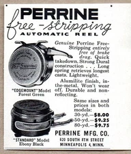 1954 Print Ad Perrine Automatic Fly Fishing Reels Edgemount,Standard,Minneapolis