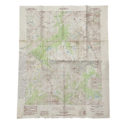 Vintage USGS Topographic Map Topo - Mt Pinchot - 1985 - Kings Canyon California