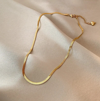 Elegante Halskette Edelstahl Gold Plattiert (Vergoldet) Schlangenoptik Geschenk