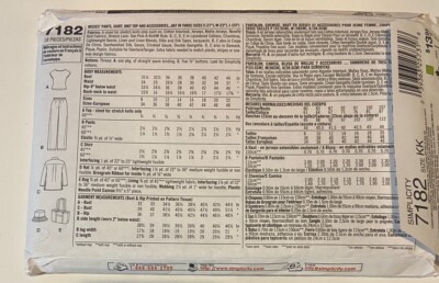 SImplicity 7182 Easy Wardrobe Pants Blouse Hat Tote Misses SIzes 8