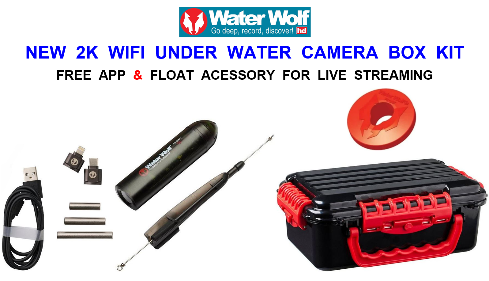 Water Wolf 2.0 Underwater Fishing Camera | Full HD 1080p Video Recorder for Casting & Trolling | Waterproof Action Cam for Freshwater & Saltwater Anglers | Fish Strike & Lure Tracking Camera - Image 5