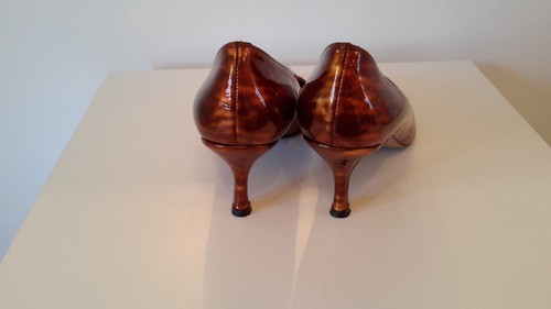 Ombré Patent Court Shoes by Roland Carter UK 6 EU 39 tortoise bronze - Picture 3 of 7
