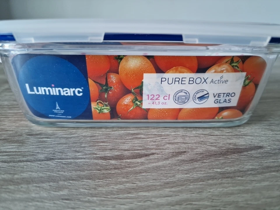 Luminarc 122cl 41.3oz Pure Box Active Glass Freshness Valve Lock Clear Blue - Image 2 of 4