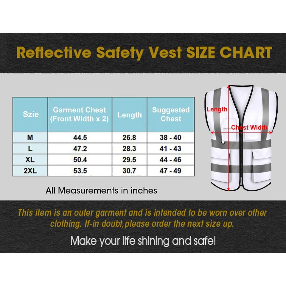 Chaleco de seguridad de alta visibilidad personalizado con 5 bolsillos tira reflectante ropa de trabajo Foto 2 de 4