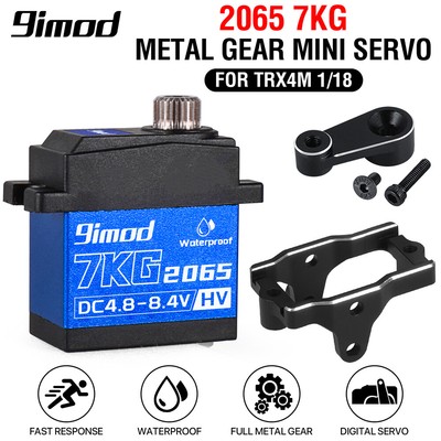 7kg 2065 Digital Servo Waterproof HV Metal Gea Bracket for TRX4M 1/18 RC Car