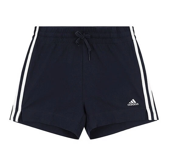 ADIDAS Pantaloncini leggings sportivi da palestra blu inchiostro bianco donna HM9289 Small UK 8 10