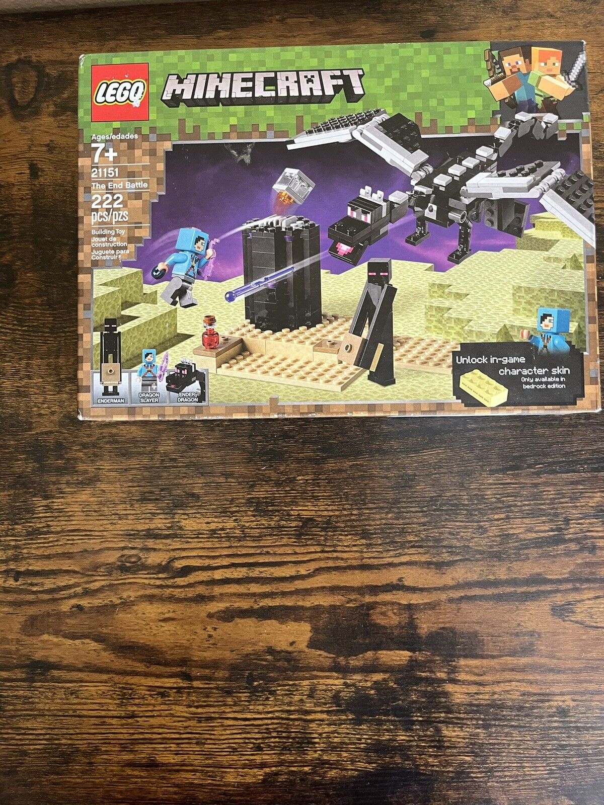 LEGO Minecraft: The End Battle (21151) Ender Dragon Slayer Enderman BOX DAMAGE