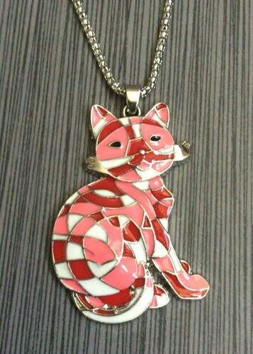 Betsey Johnson Kitty Cat Pendant on a 