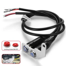 Motorcycle Handlebar Switch ON OFF Push Button Headlight Fog Spot Light LED Blue