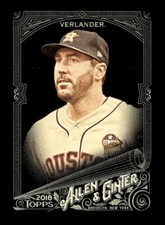 2018 TOPPS ALLEN GINTER X BASEBALL BASE CARD #275 Justin Verlander Astros