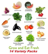 Homegrown Heirloom Vegetable Seeds Garden Plant Grow Fresh Vegetables 14 Variety