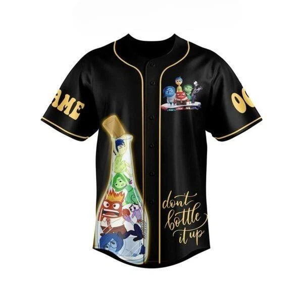 Inside Out 2024 Don’t Bottle It Up Personalized Baseball Jersey