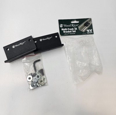 WOODRIVER Multi-Track Bracket 3X 2-Piece Aluminum Extrusions with T-Nuts 179006