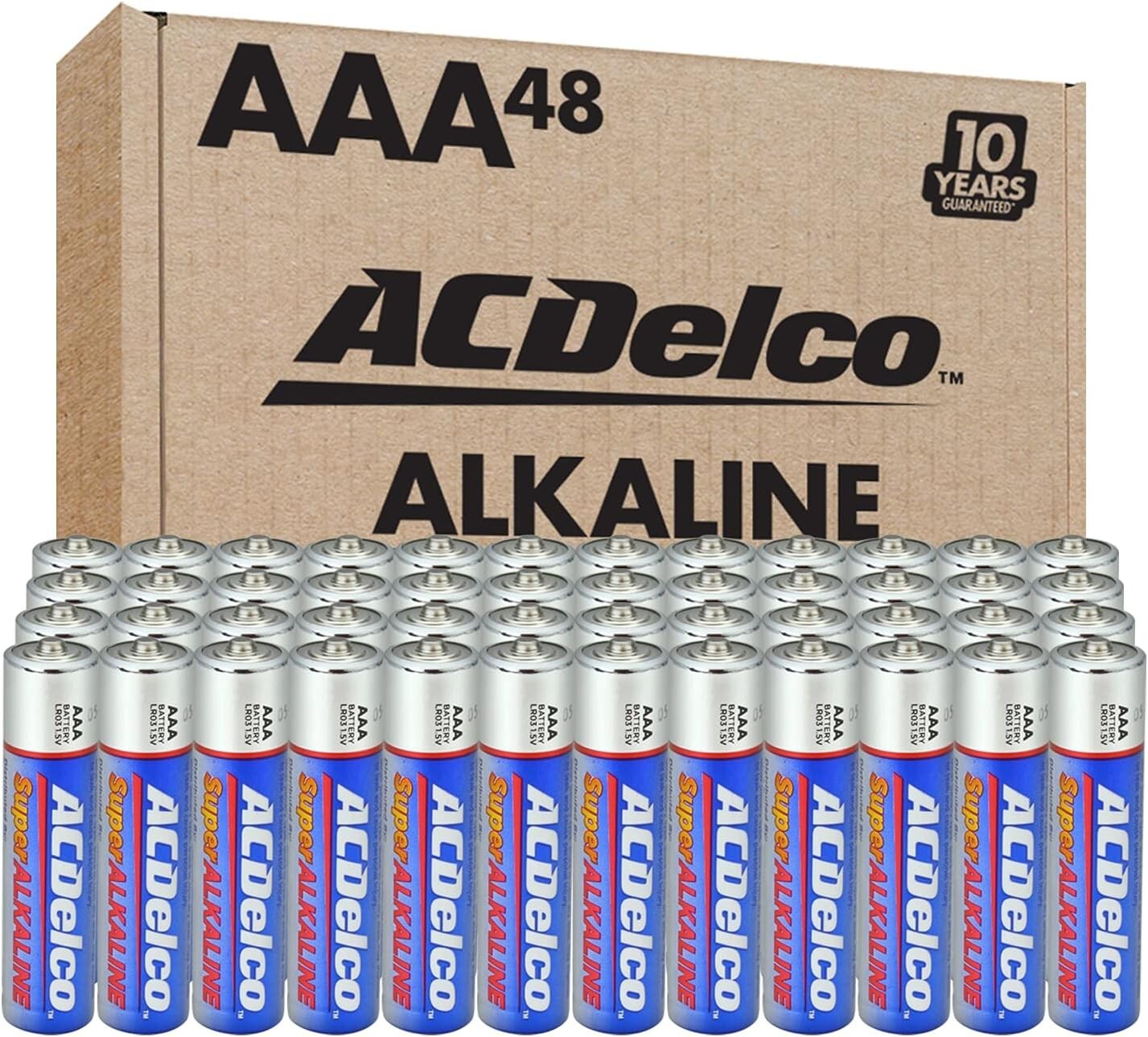 ACDelco AAA Batteries (48-Count) - Maximum Power Super Alkaline AAA Batteries-image