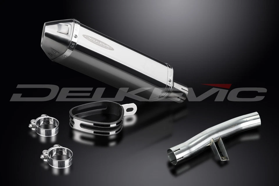 Silenciador de escape tri-oval aço inoxidável Honda CB1100A 2013-2014 Delkevic 13"  - Imagem 4 de 4