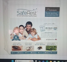 SafeRest Polyester Box Spring Encasement, Fits Up to 9-inch, Full - White