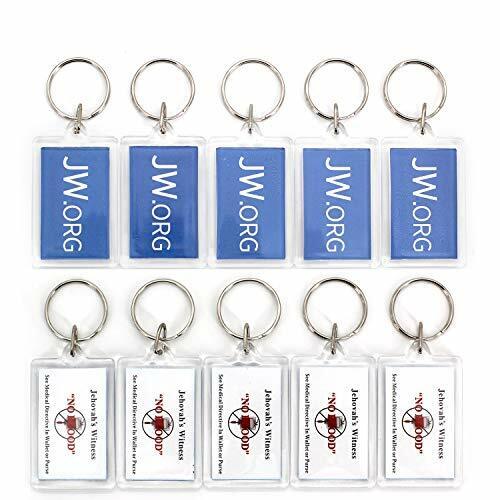 New sales Rectangle Jw.org No unisex Blood Double Key Chain Witne Sided Jehovah's