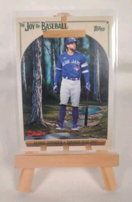 George Springer 2023 Topps X Bob Ross Easel Joy of Baseball #72 parallel SSP 