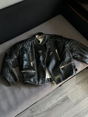Queen Blue System 1990 leather biker jacket