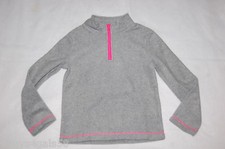 Girls L/S Shirt GRAY FLEECE PULLOVER SWEATSHIRT High Zipper Neck M 7-8