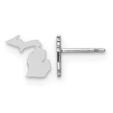 BRAND NEW 925 Sterling Silver Michigan State Push Back Earrings: XNE50SS