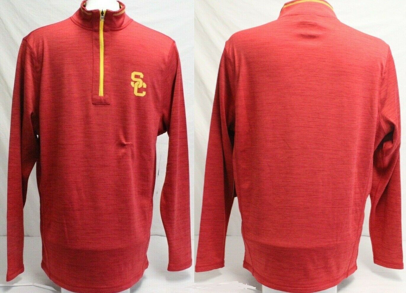 Мужская куртка Cardinal USC Trojans Arnie с застежкой-молнией 14 красная с начесом XL 6590₽