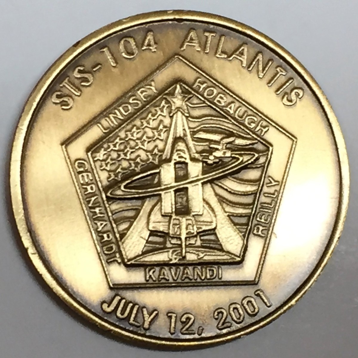 N104 NASA SPACE SHUTTLE COIN / MEDAL, ATLANTIS, STS-104 | eBay