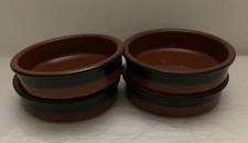 Set of 4 Baking Dessert Dish Bowl CERMER Ramekins Terra cotta Pottery