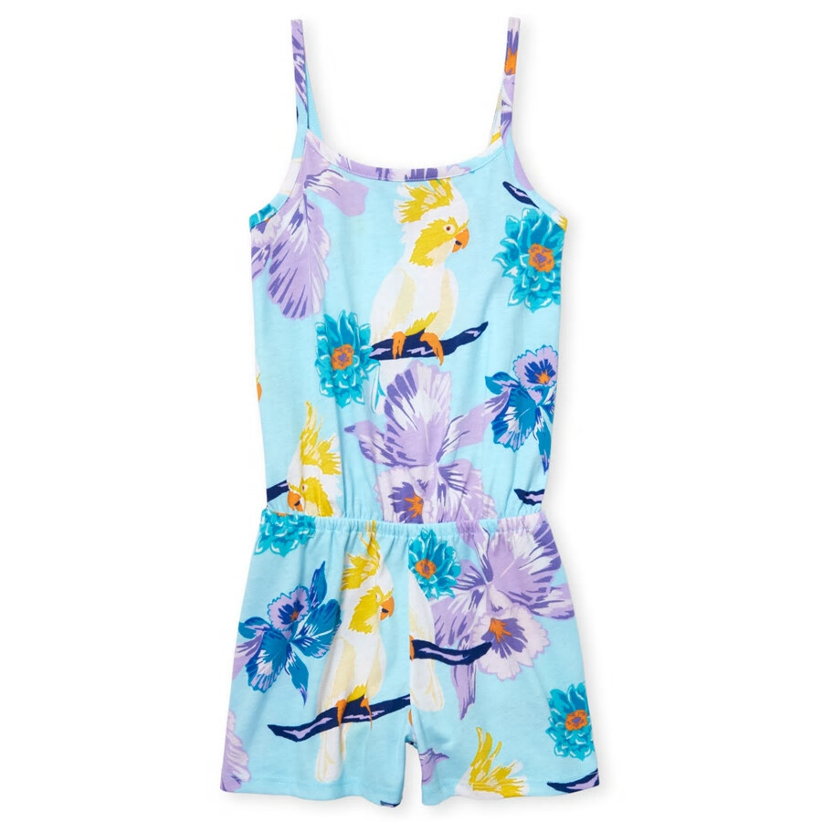 NWT The Children's Place Cockatoo Tropical Bird Girls Blue Romper