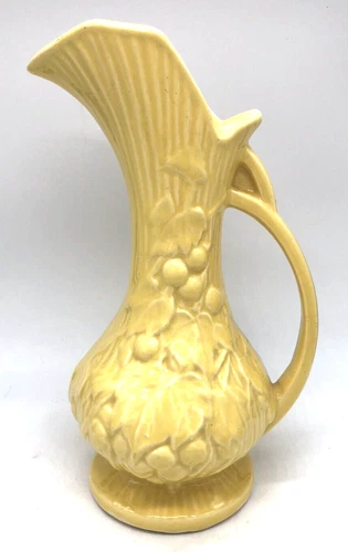 Vintage  9” McCoy Yellow  Pitcher /Vase/Ewer