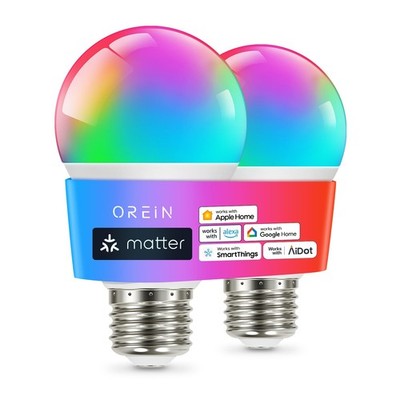 Matter Smart Light Bulb, Smart Light Bulbs Work with Apple Home, Alexa, Googl...